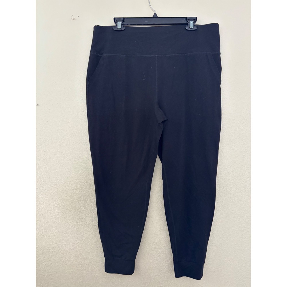 Athletic Works Womens XLBlack High Waisted Jogger Pants with Pockets A1001